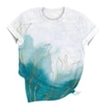 thumbnail image 1 of Plus Size Short Sleeve T-shirts for Women Floral Printed Graphic Tee Crew Neck Loose Fit Summer Casual Tops (2XL, White 01), 1 of 4