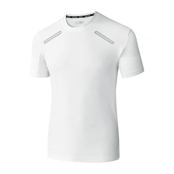 Plus Size Short SleeveShirt for Men Big and Tall Crew Neck Fast-Dry Sport Shirts for Men Summer Casual Pullover T-Shirts White M