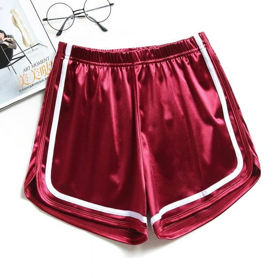 Plus Size Shorts Clearance, Xunlbb Women's Fashionable PrintedSolid Color Thin And Loose Fitting Running And Fitness Can Be Worn Externally High Waisted And Wide Leg Casual A-line Short