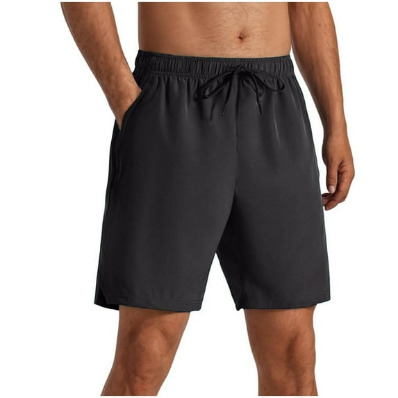 Plus Size Shorts for Men，Summer Elastic High Waist Sweatpants Pure Basic Chino Shorts Lounge Breathable Bermuda Shorts Hiking Outdoor Track Sweatpant with Pockets Trends 2025