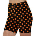 thumbnail image 1 of Plus Size Shorts for Women Summer Beach Short Pant Stretch High Waist Polka-Dot Print Tight Pants, 1 of 5