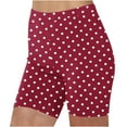 thumbnail image 1 of Plus Size Shorts for Women Summer Beach Short Pant Stretch High Waist Polka-Dot Print Tight Pants, 1 of 5