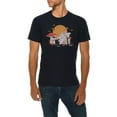 thumbnail image 1 of Plus Size Shroomy Sunset Graphic Design Deluxe Jersey T-Shirt - Navy XL, 1 of 4