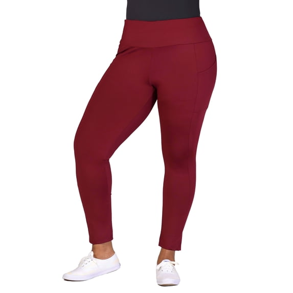 Plus Size Side Pocket Ankle Length Leggings
