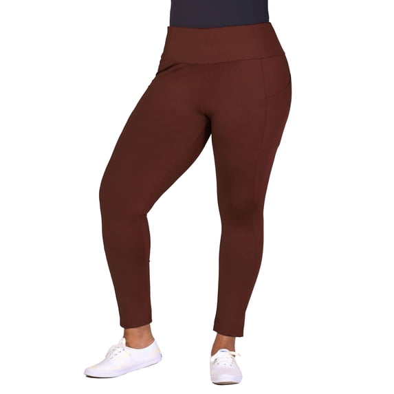 Plus Size Side Pocket Ankle Length Leggings