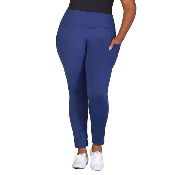 Plus Size Side Pocket Ankle Length Leggings