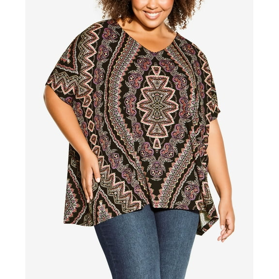 Plus Size Sierra Scarf Top Purple 22W24W