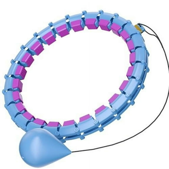 Plus Size Silent Weighted Hula Infinity Fitness Detachable Hoops 65-Inch 32 Knot, Smart Noiseless Infinity Hula for Women, 2-in-1 Waist and Abdominal Home Workout Equipment