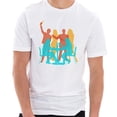 thumbnail image 1 of Plus Size Silhouette Party Graphic Design Unisex Ring Spun Jersey Cotton Short Sleeve Premium T-Shirt - White XL, 1 of 4