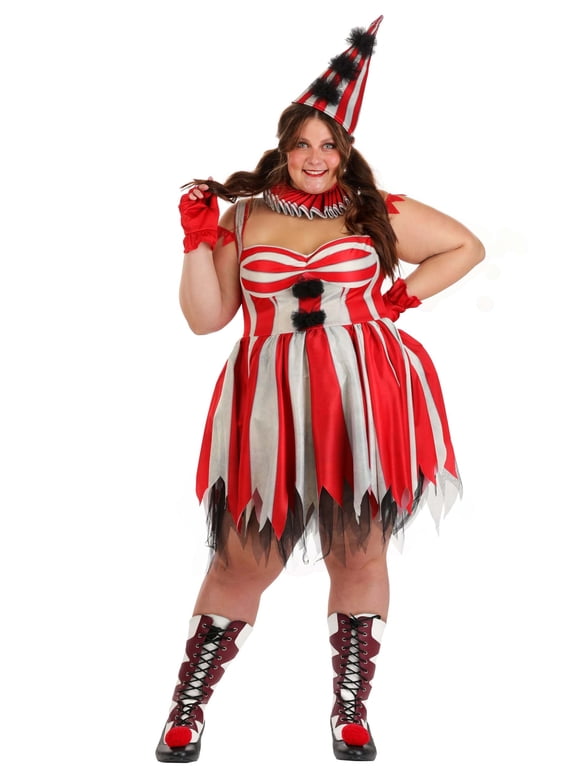 Plus Size Sinister Circus Clown Costume for Women