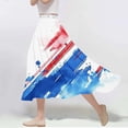 thumbnail image 1 of Plus Size Skirts for Women Independence Day High Waist A-Line Skirt Elastic Waist Flowy Skirt Stars and Stripes Party Festive Maxi Skirt, 1 of 5