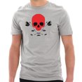 thumbnail image 1 of Plus Size Skull and Dead Roses Graphic Design Short Sleeve Cotton Jersey T-Shirt - Heather Grey XL, 1 of 4