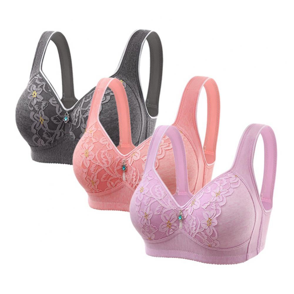 Women's Deep Cup Bra Full Back Coverage Wirefree Push up Bra Plus Size C Cup