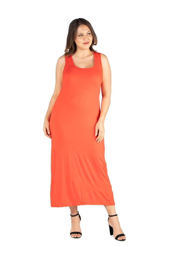 Plus Size Sleeveless Racerback Maxi Dress