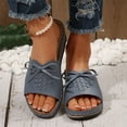 thumbnail image 1 of Plus Size Slide Sandales for Womens Wedge Summer Fashion Casual Large Size Flat Open Toe Casual Beach Wedge Slippers, 1 of 9