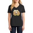 thumbnail image 1 of Plus Size Slothy Chess Graphic Design Ladies V-Neck - Jet Black 4XL, 1 of 2