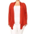 thumbnail image 1 of Women's Solid Plus Size Open Front Long Sleeve Lightweight Soft Basic Sweater Cardigan, 1 of 4