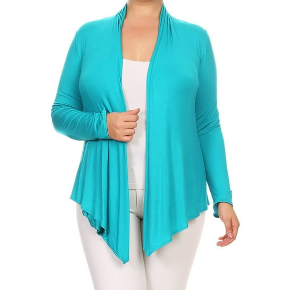Plus Size Soft Basic Sweater Cardigan for Women