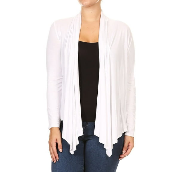 Plus Size Soft Basic Sweater Cardigan for Women