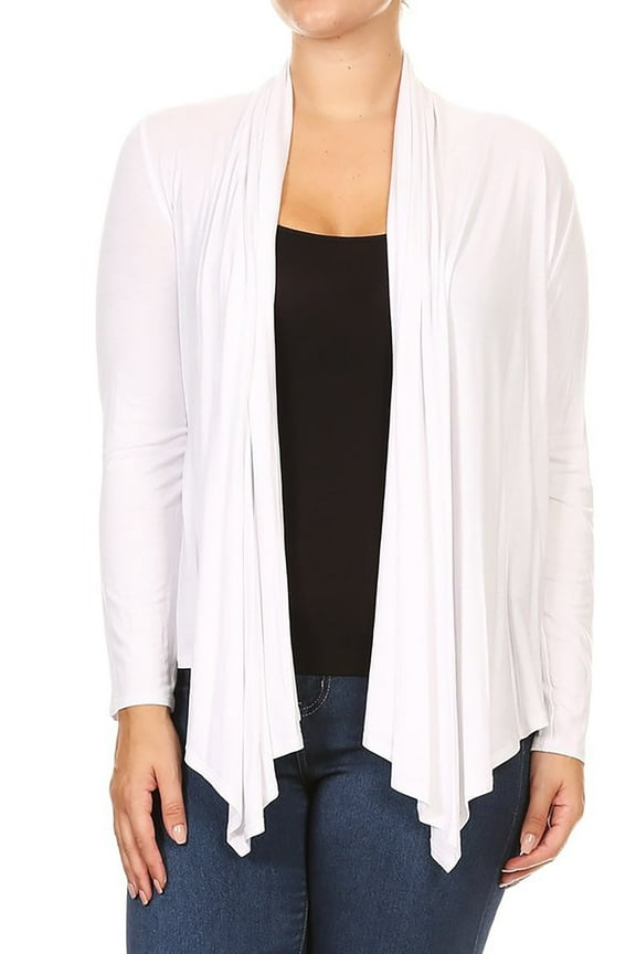 Plus Size Soft Basic Sweater Cardigan for Women