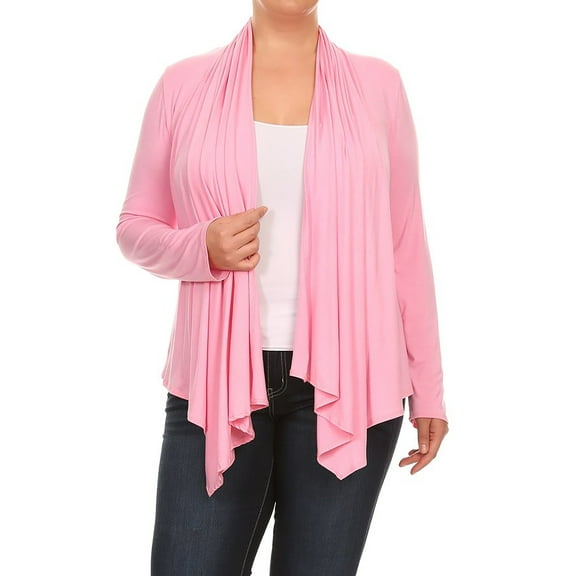 Plus Size Soft Basic Sweater Cardigan for Women