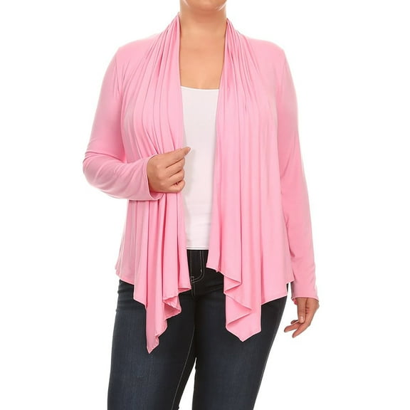 Plus Size Soft Basic Sweater Cardigan for Women