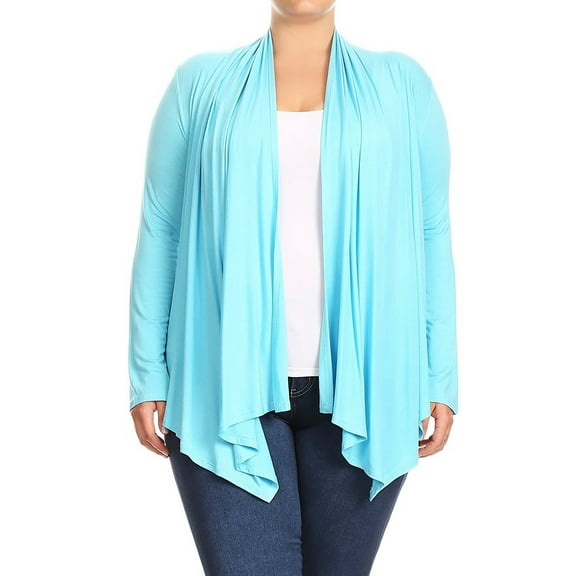 Plus Size Soft Basic Sweater Cardigan for Women