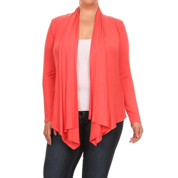 Plus Size Soft Basic Sweater Cardigan for Women