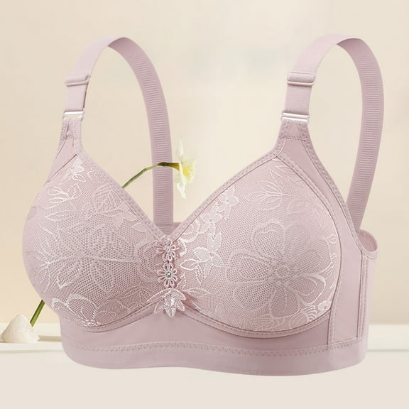 Plus Size Soft Thin Underwire Sleep Bras With Anti Sagging Gathered Design