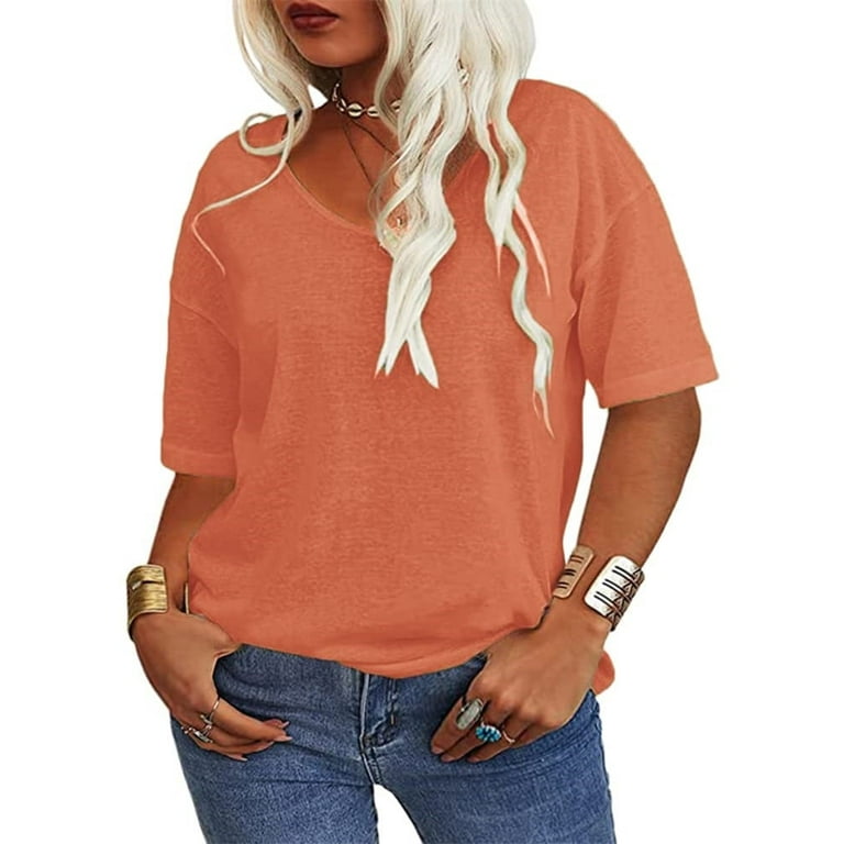 Plus size solid color t shirts new arrivals