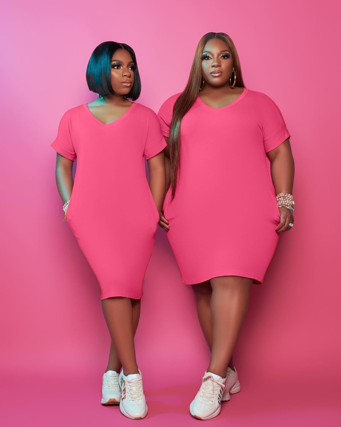 Plus Size Solid Color T-Shirt Dress (4xl, Red)
