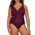 thumbnail image 1 of Plus Size Solid Crossover One-Piece Swimsuit, 1 of 2