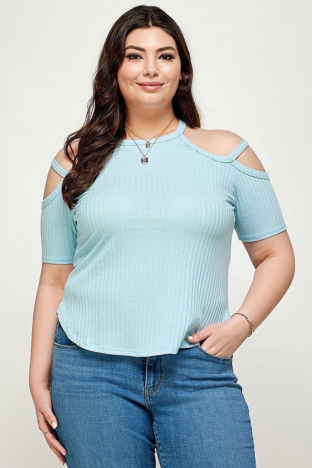 Bcbg cold sales shoulder peplum top
