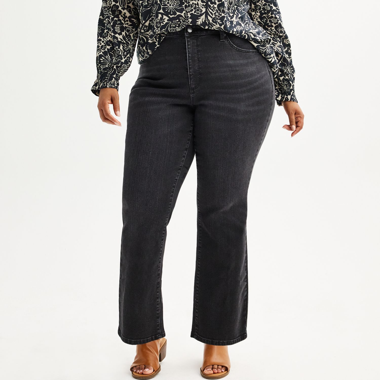 Plus Size Sonoma Goods For Life® High Rise Curvy Bootcut Jeans