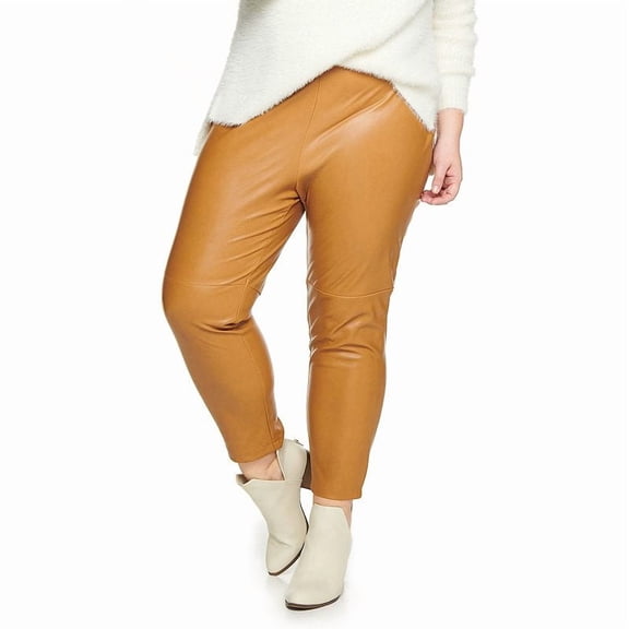 Plus Size Sonoma Goods For Life x Denise Bidot Vegan Leather Leggings