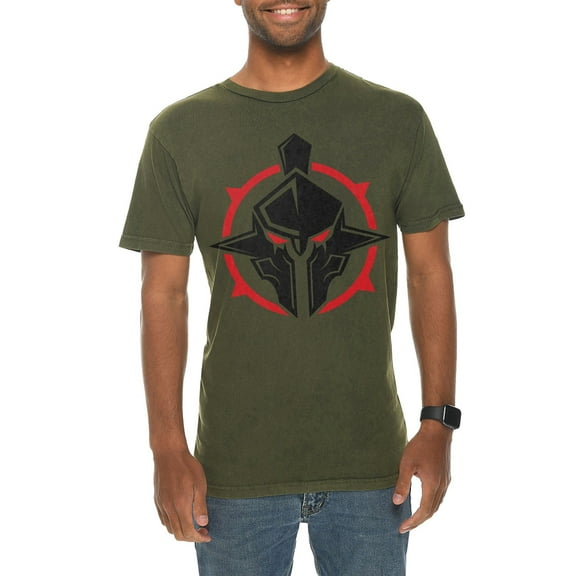 Plus Size Spartan 300 Helmet Graphic Design Vintage Crewneck Tee - Vintage Olive 3XL