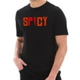 thumbnail image 1 of Plus Size Spicy Word Graphic Design Unisex Short Sleeve Cotton Jersey T-Shirt - Black XL, 1 of 4
