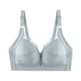 thumbnail image 1 of Plus Size Sports Bra Women No Underwire Bra Feature V-Neck Push-up Bra Style W-1674 Gray M, 1 of 5