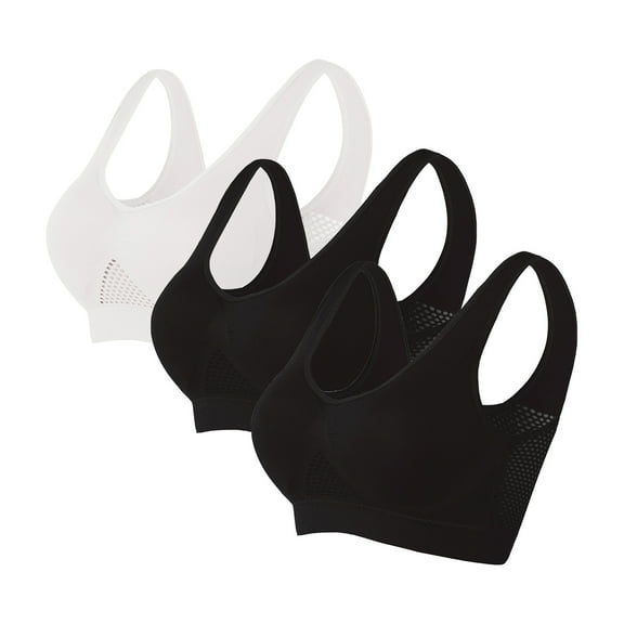 Plus Size Sports Bras 4X to 5X 3 Pack Plus Size Full Back Sports Bras 4X to 5X 3 Pack 5X Sports Pullover Bra Womens Sport Bras Plus Size 3X