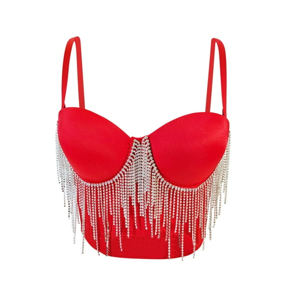 Plus Size Sports Bras Women Lightly Lined Bra Feature V-Neck Full-Figure Bra Style W-1210 Hook and Eye Closure Plus Size Bra Red XL