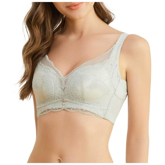 Plus Size Sports Bras For Women Size 5X Womens Push Up Everyday Bras For Women No Underwire Smooth Wireless Brassiere Full Coverage Comfortable V Neck T-Shirt Basic Bras