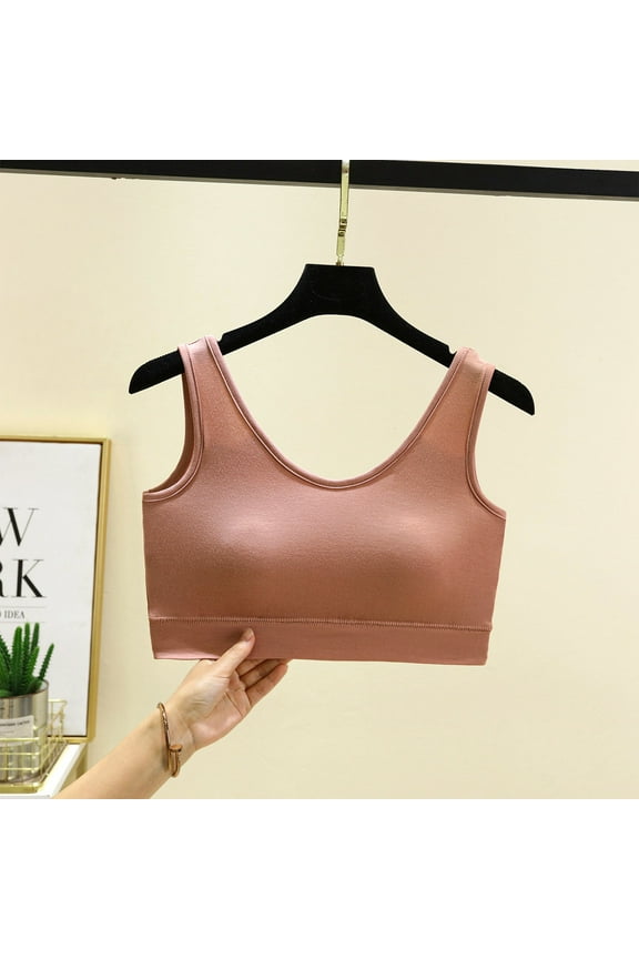 Plus Size Sports Bras for Women M-5X Lightweight Wireless Push Up Bralettes Stretchy Pullover Breathable Padded Athletic Workout Underwear Bra