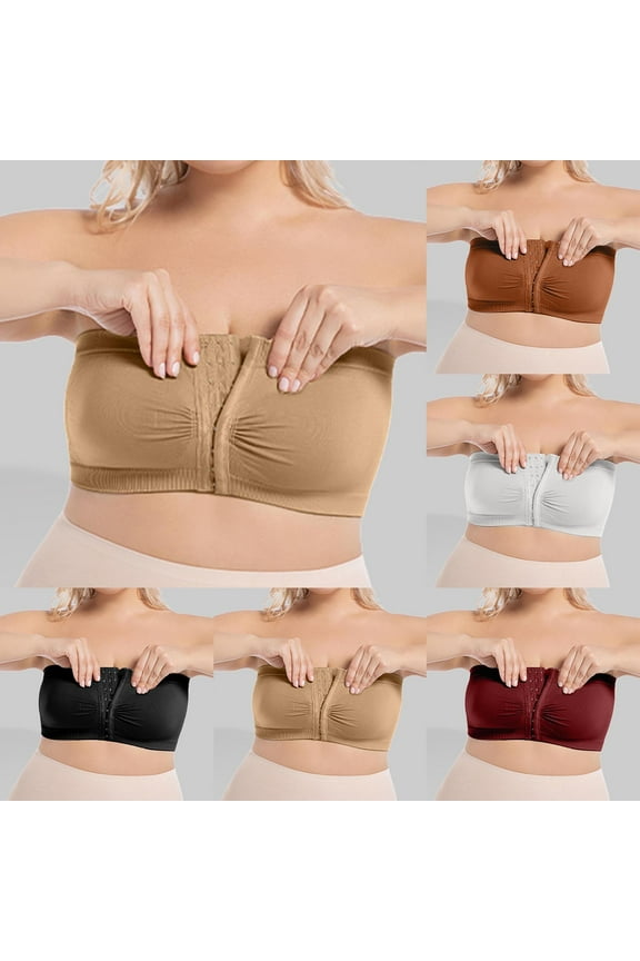 Plus Size Sports Bras for Women Seamless Push Up Front Closure Underwear Racer Back Breathable Yoga Workout Bra