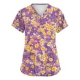 thumbnail image 1 of Plus Size Spring Clothes for Women, Breathable Nursing Tops with Pockets Lightweight Summer Nurse Shirts 2025 Quick-Dry Polyester Blend Uniforms Quick Dry Healthcare Work Purple 3Xl, 1 of 4
