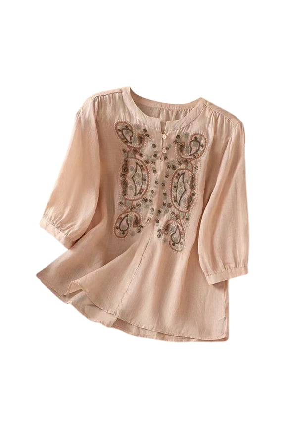 Plus Size Spring Clothes for Women Sleeve Raglan Shirt Women plus Size Turtleneck Long Sleeve Baseball Top Women Womens Silk Button up Blouse Women's Summer New Round Neck Ret Pink L