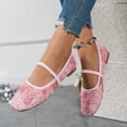 thumbnail image 1 of Plus Size Square Toe Lace Trim Comfortable Women's Casual & Dress Shoes Daily Wear Spring Summer Wide Width Office Work Pink 7, 1 of 7