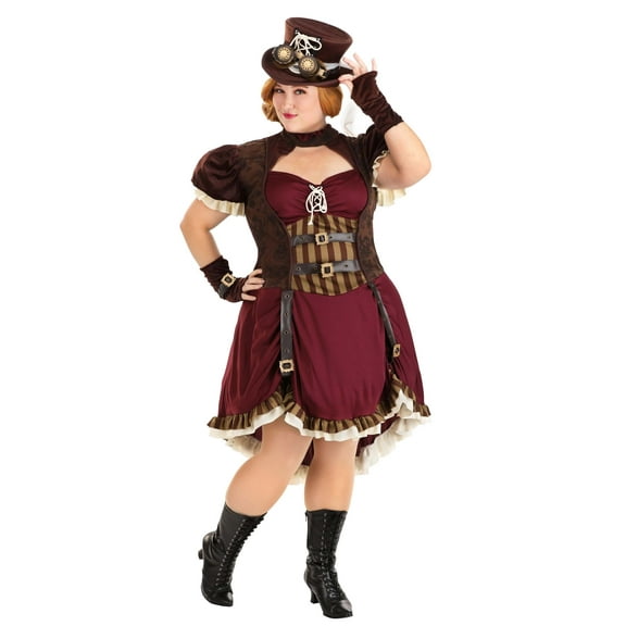 Plus Size Steampunk Lady Costume for Women