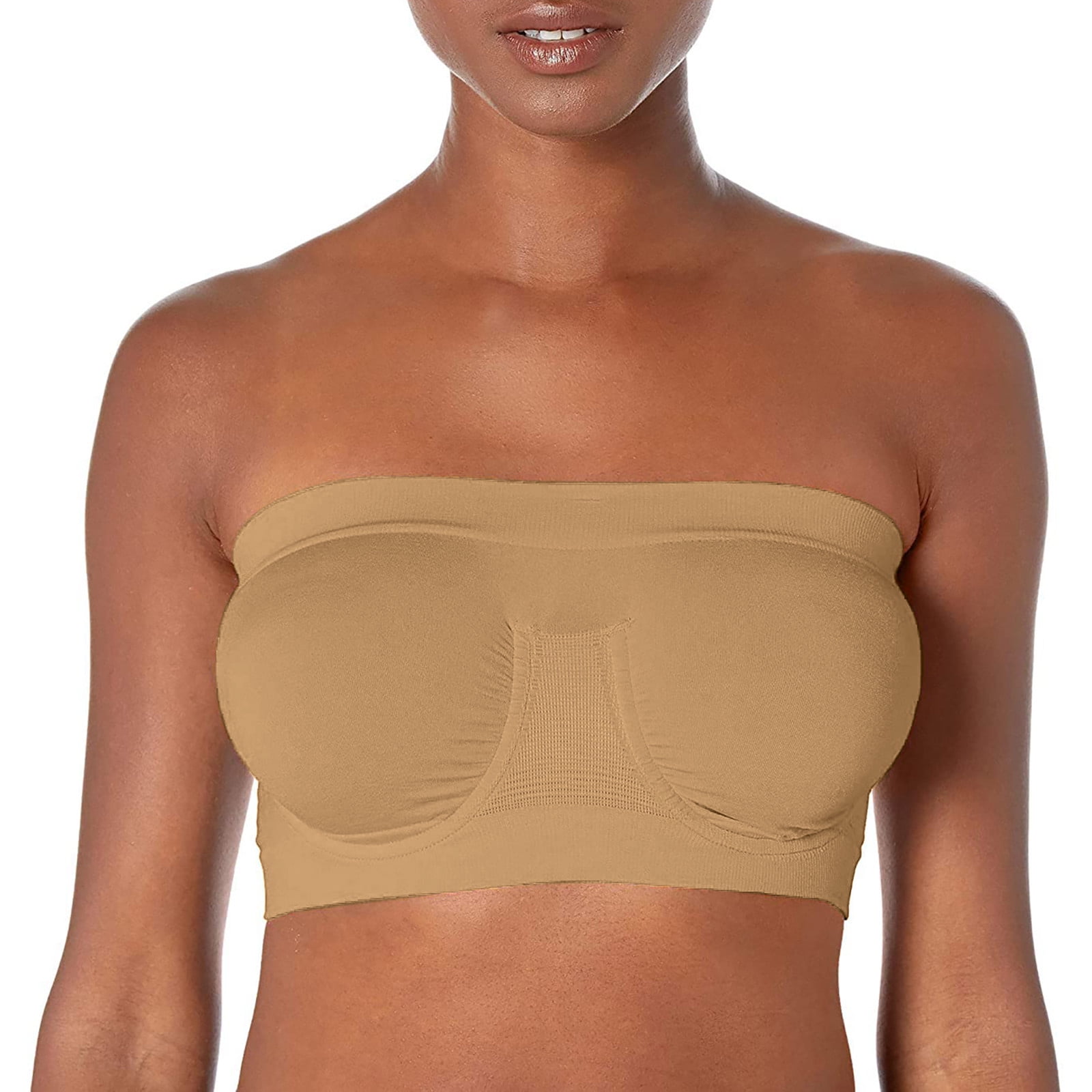 Plus Size Strapless Bra for Women Invisible Bras Comfort Non-Slip