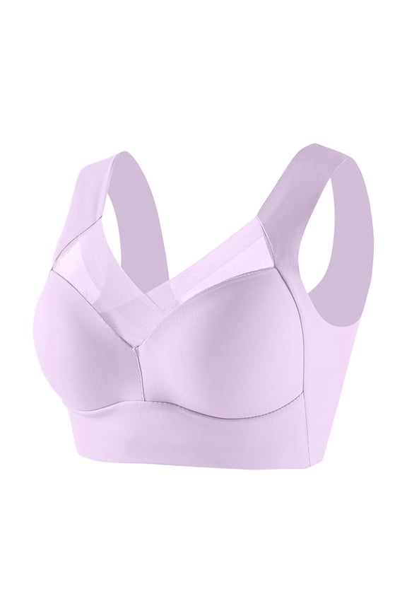 Plus Size Strapless Lace Tank Top Bra, Thin Side Fold Side Gather Adjustable Underwire, Full Coverage Support Intimate Apparel