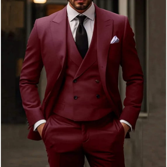 Plus Size Suit Three-piece Dress Suit